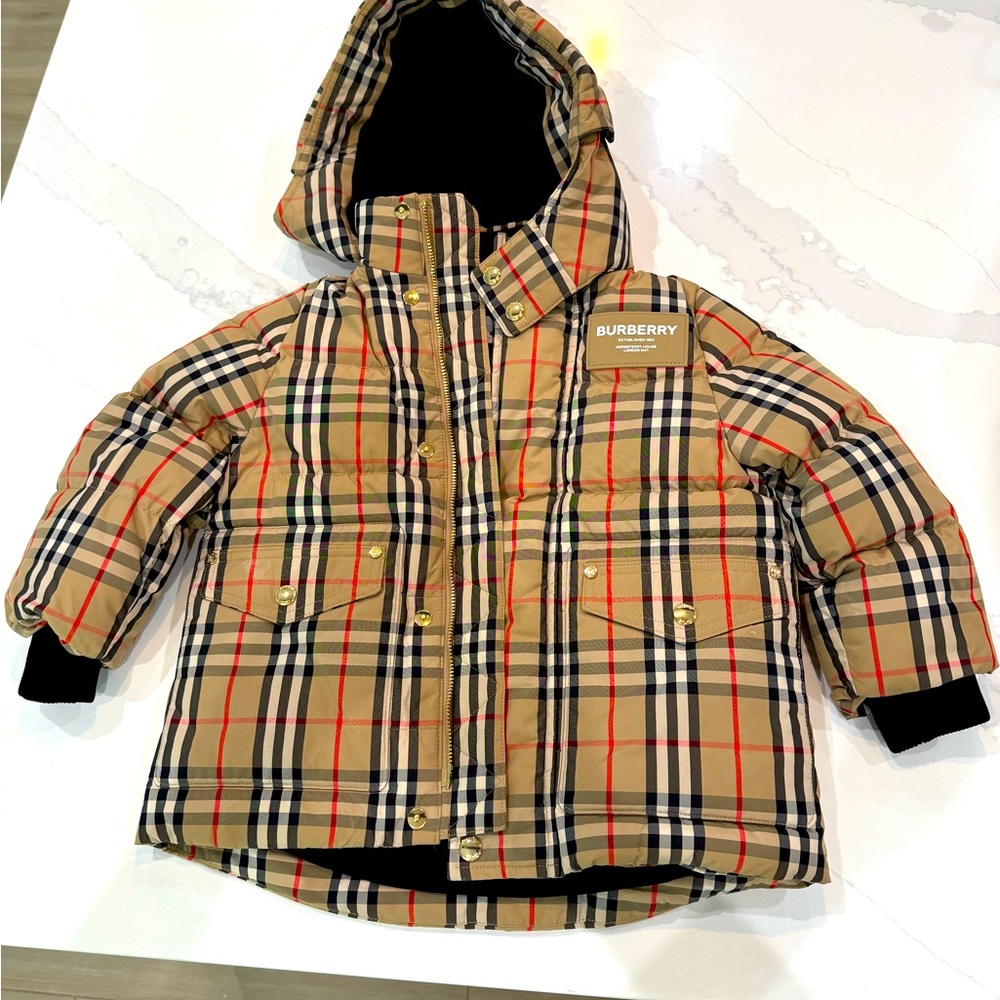 Burberry Beige Plaid with Red and Black Stripes